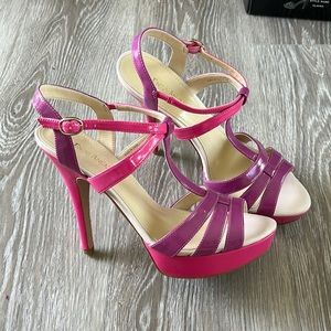 Enzo Angiolini Size 8 Pink and Purple Heels